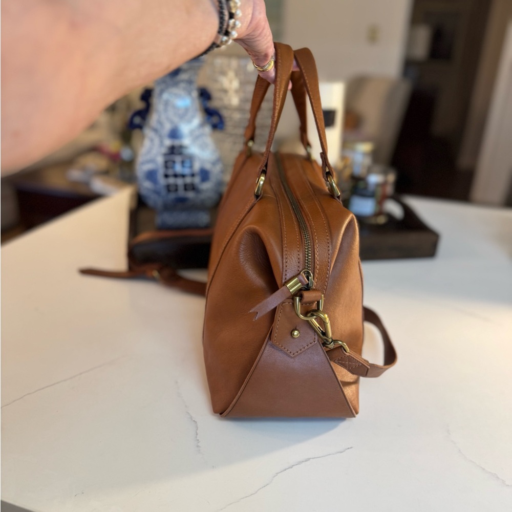 🤎 MADEWELL TAN LEATHER GLASGOW SATCHEL! - Picture 9 of 16